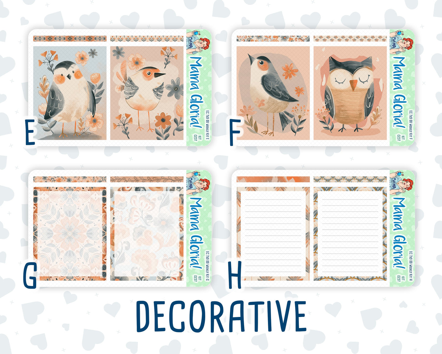 Kit 0237 - 7x9 - Daily Duo - Weekly Kit - October - Forest Folk