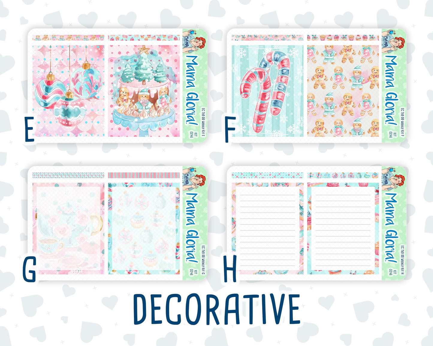 Kit 0246 - 7x9 - Daily Duo - Weekly Kit - December - Gingerbread Sweets