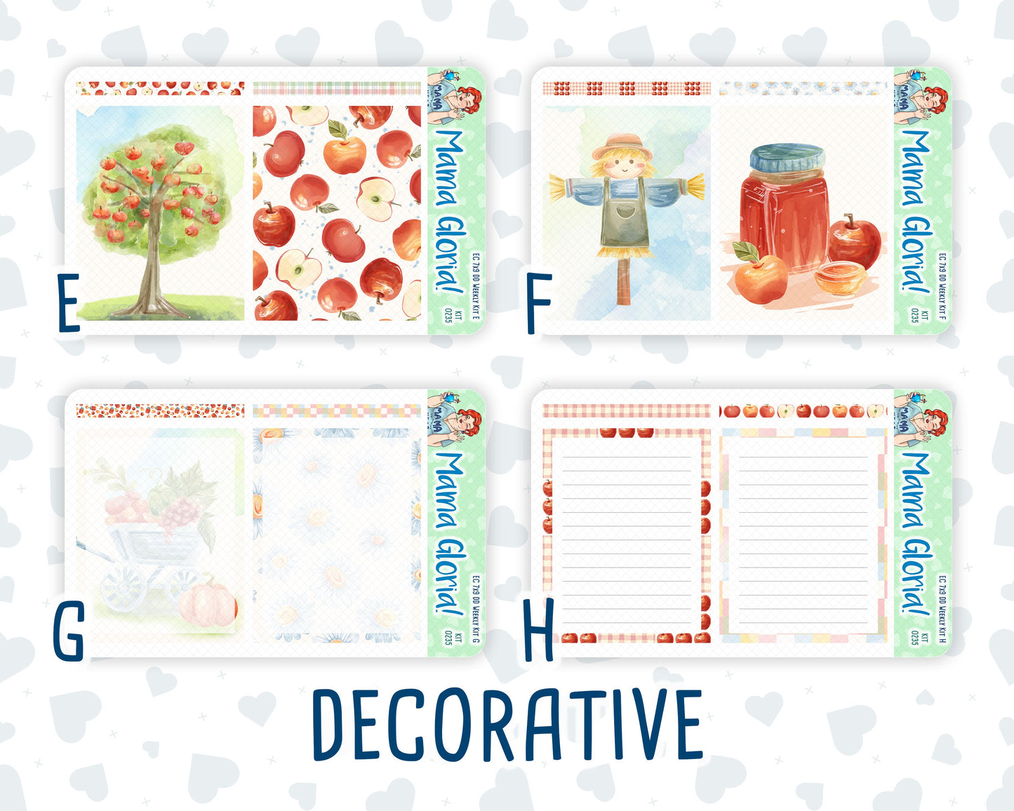 Kit 0235 - 7x9 - Daily Duo - Weekly Kit - September - Apple Orchard