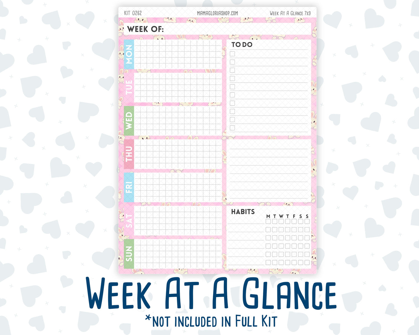 Kit 0262 - 7x9 - Daily Duo - Weekly Kit - April - Spring Puffs