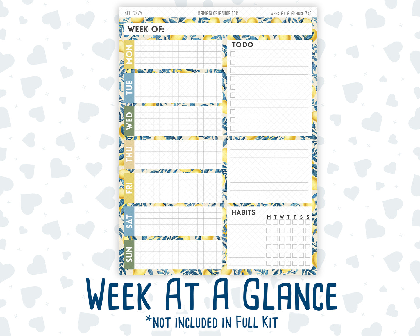 Kit 0274 - 7x9 - Daily Duo - Weekly Kit - July - Sunny Lemon Shore