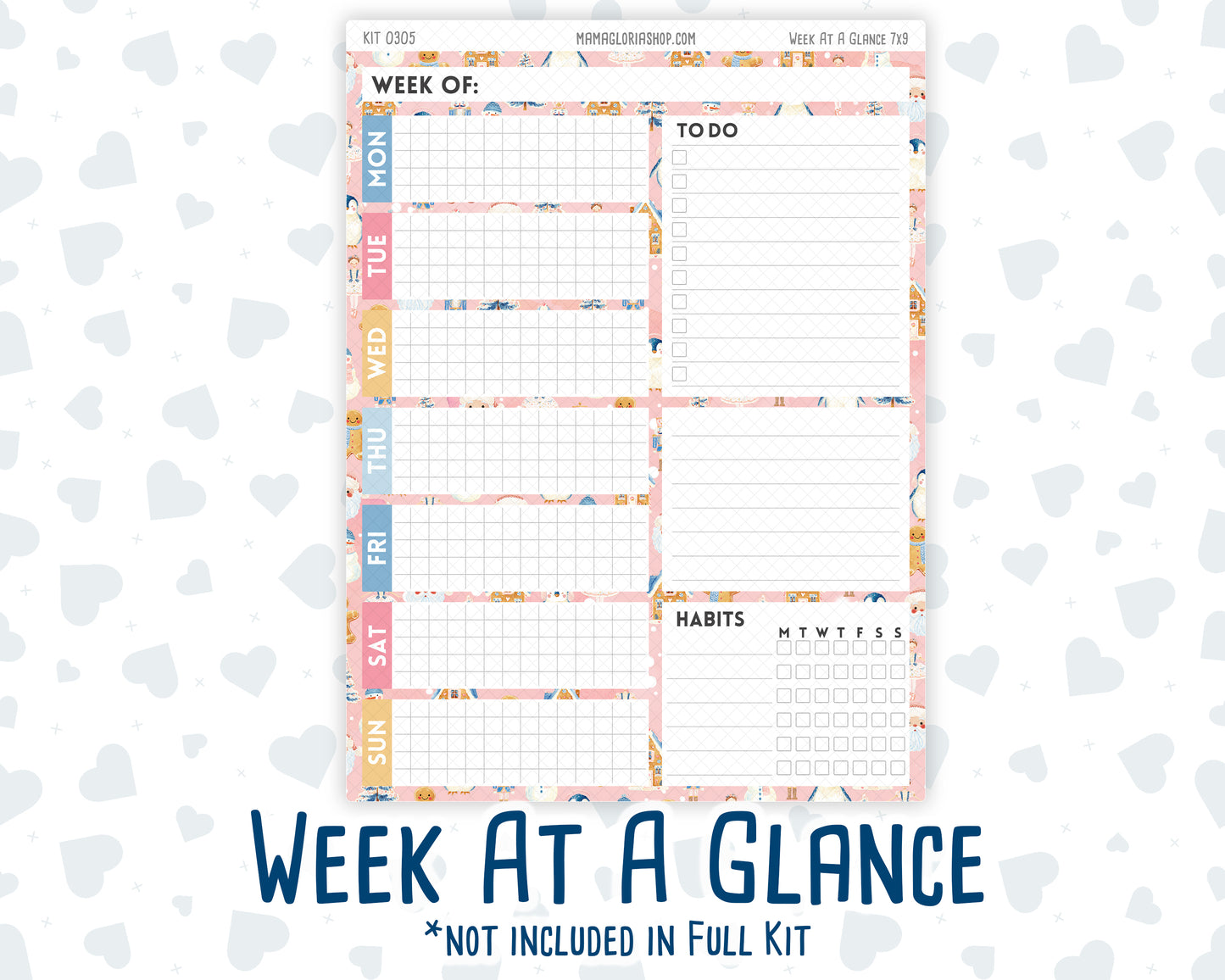 Kit 0305 - 7x9 - Daily Duo - Weekly Kit - December - Sugarplum Parade