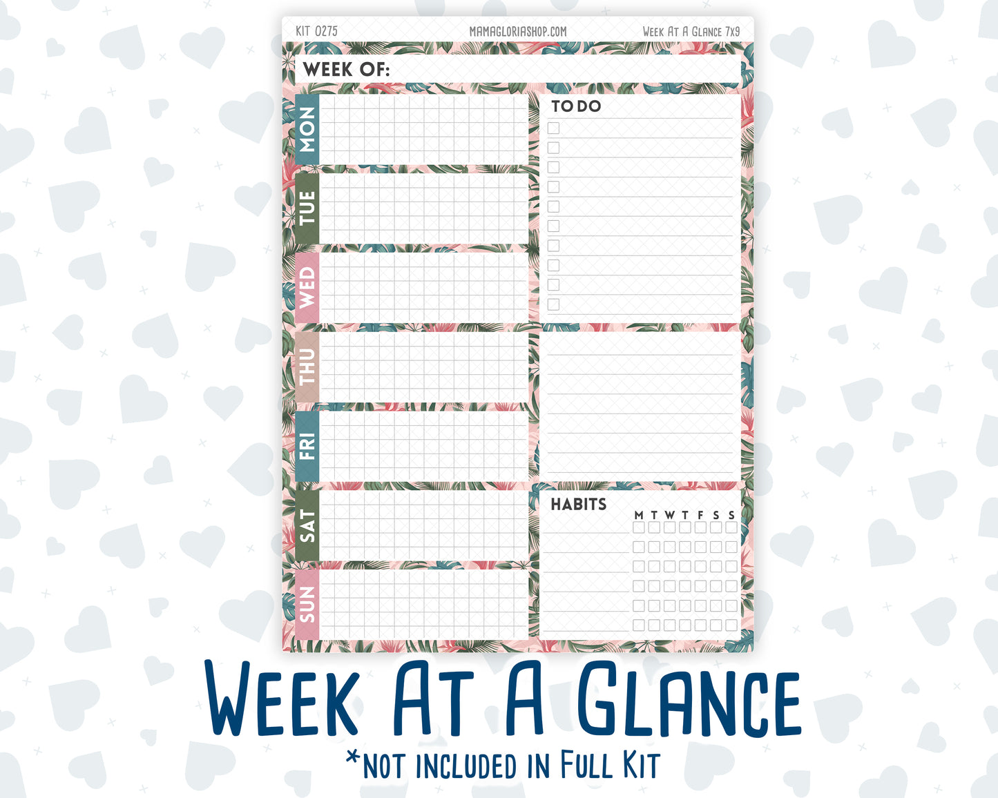 Kit 0275 - 7x9 - Daily Duo - Weekly Kit - July - Tropical Safari Blush