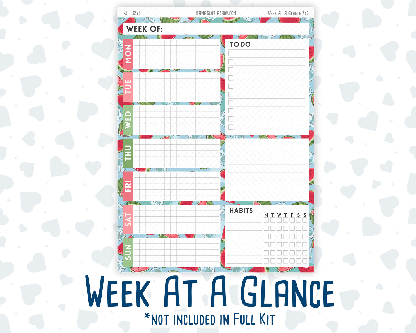 Kit 0276 - 7x9 - Daily Duo - Weekly Kit - July - Melon Crush