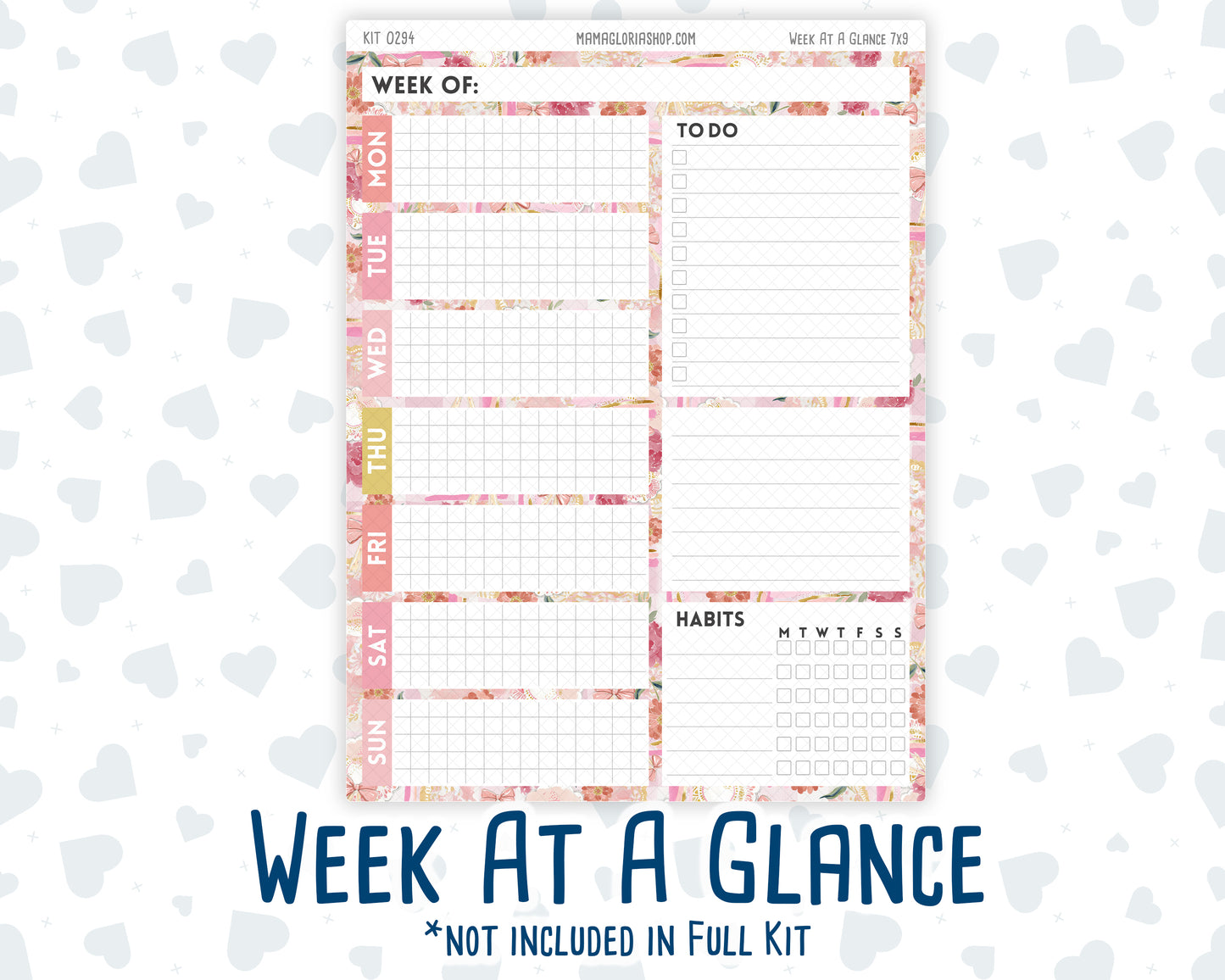 Kit 0294 - 7x9 - Daily Duo - Weekly Kit - September - Rosy Reveria