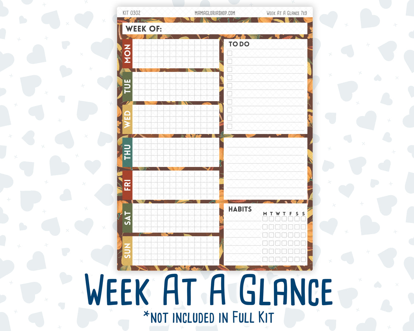 Kit 0302 - 7x9 - Daily Duo - Weekly Kit - November - Thankful Season