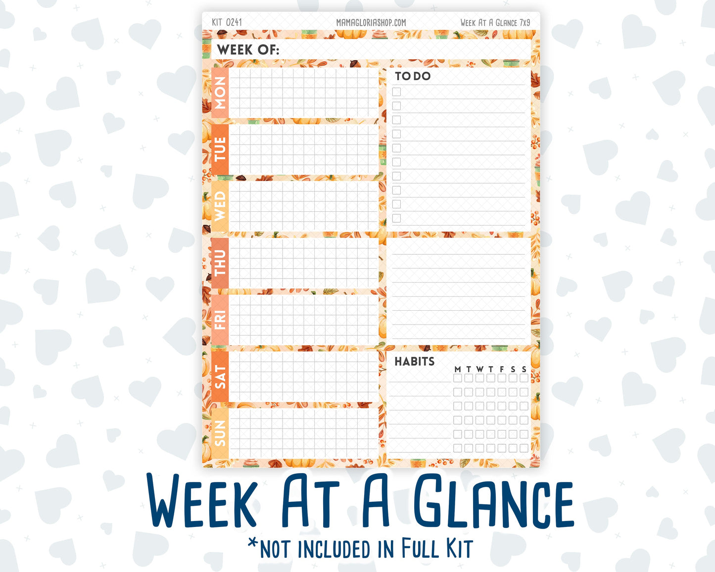 Kit 0241 - 7x9 - Daily Duo - Weekly Kit - November - Pumpkin Latte