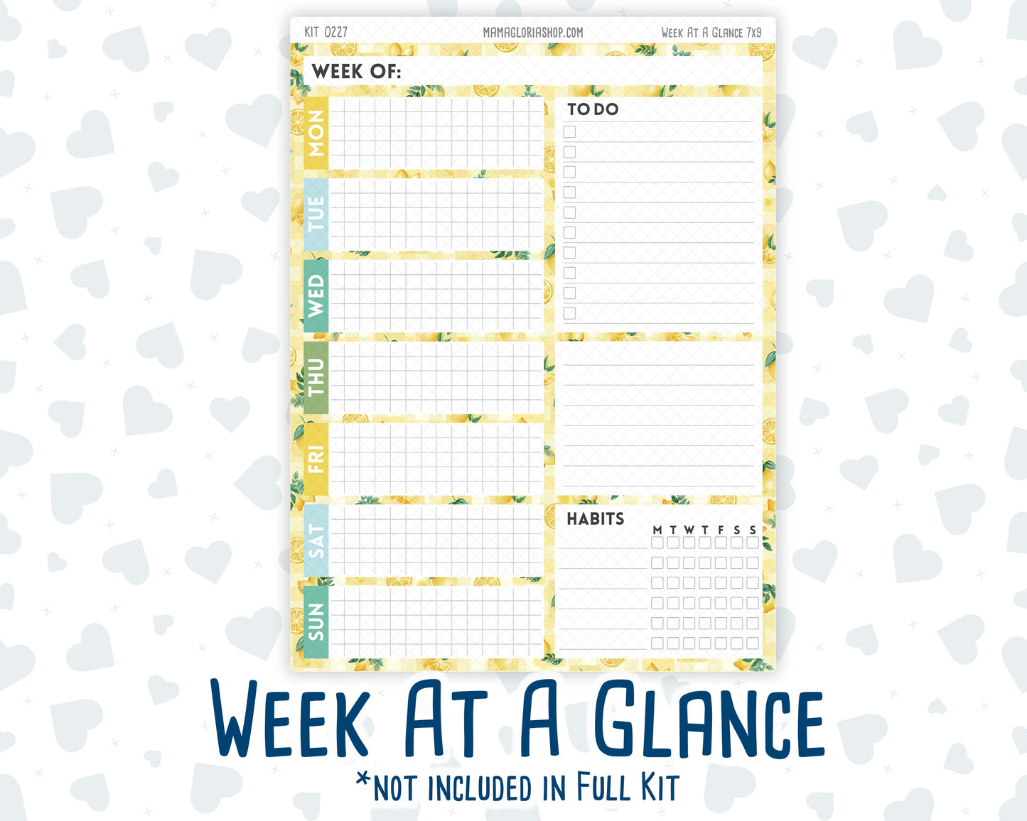 Kit 0227 - 7x9 - Daily Duo - Weekly Kit - July - Lemon Grove