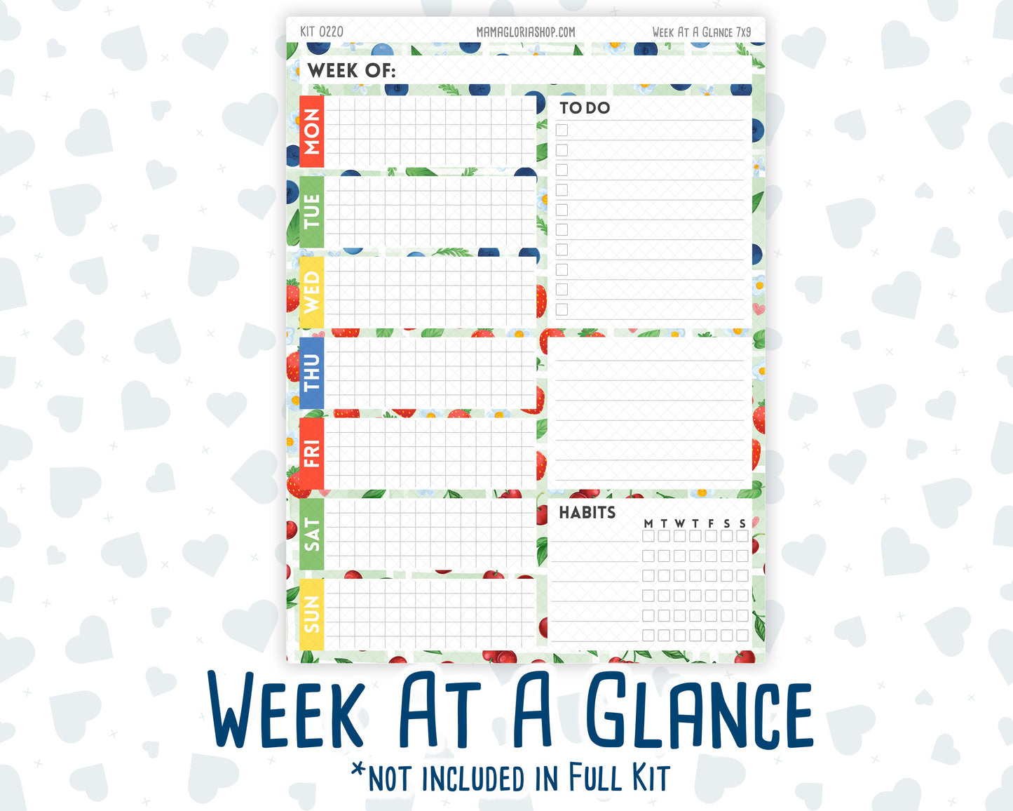 Kit 0220 - 7x9 - Daily Duo - Weekly Kit - June - June Berries
