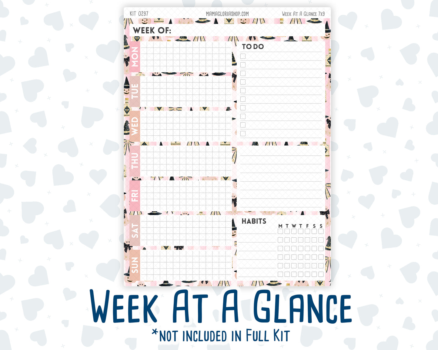Kit 0297 - 7x9 - Daily Duo - Weekly Kit - October - Pink Spell