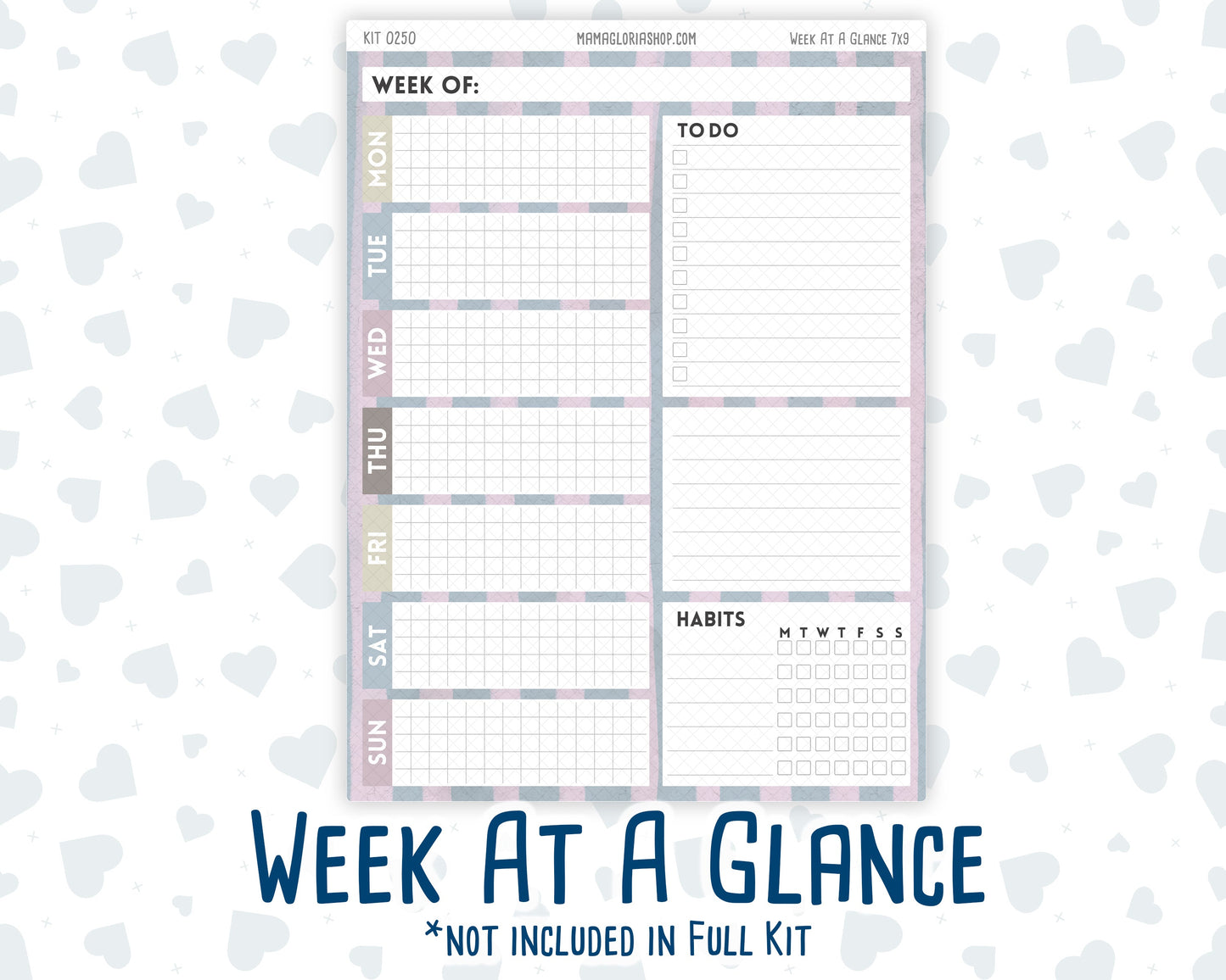 Kit 0250 - 7x9 - Daily Duo - Weekly Kit - Quiet January