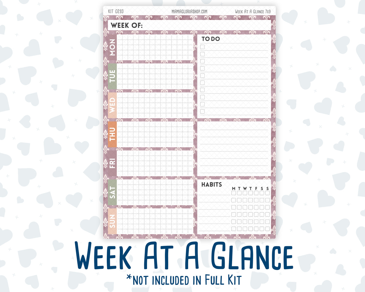 Kit 0293 - 7x9 - Daily Duo - Weekly Kit - September - Fleur de Provence