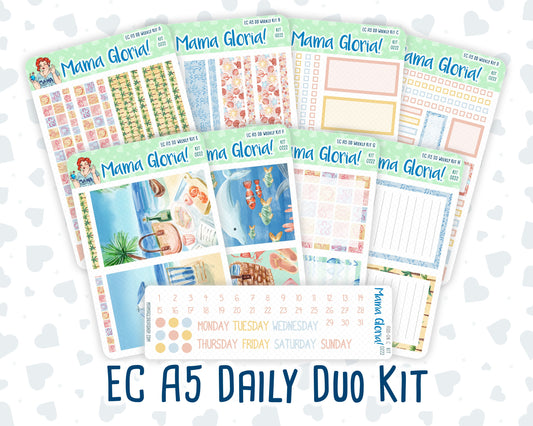 Kit 0222 - A5 - Daily Duo - Weekly Kit - June - Beach Day
