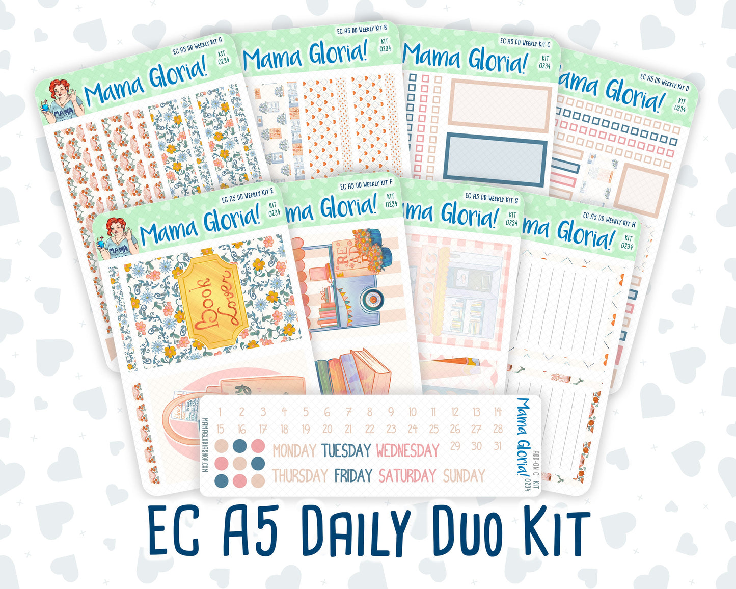 Kit 0234 - A5 - Daily Duo - Weekly Kit - September - REF - Kit 0234 – Reader’s Escape - September
