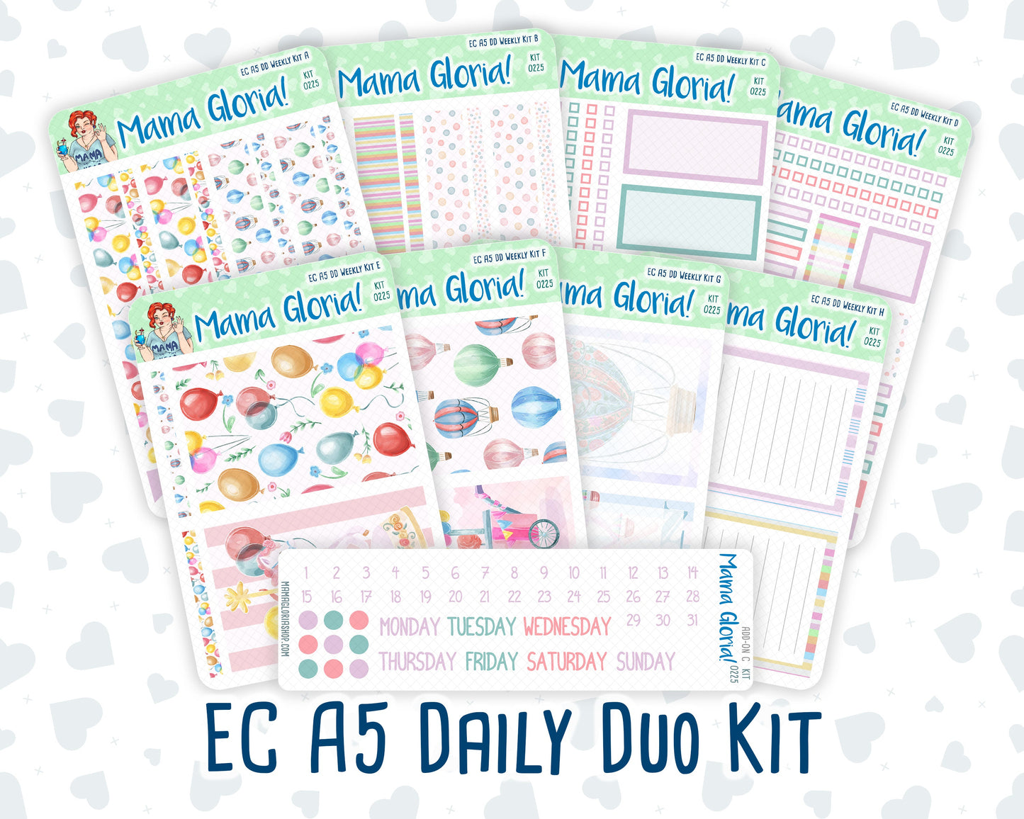 Kit 0225 - A5 - Daily Duo - Weekly Kit - July - Carnival Joy