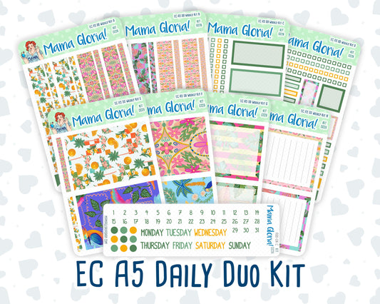 Kit 0226 - A5 - Daily Duo - Weekly Kit - July - Tropical Whimsy