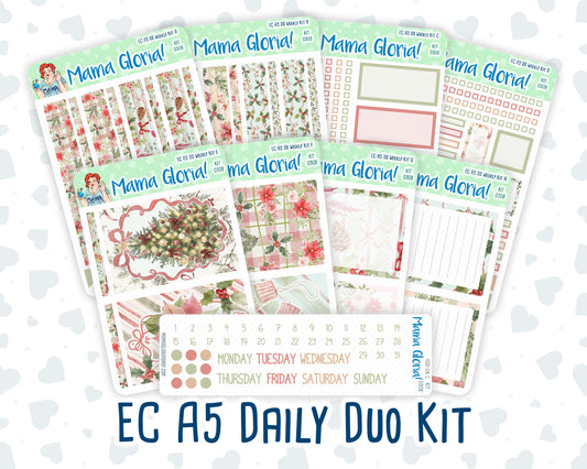 Kit 0308 - A5 - Daily Duo - Weekly Kit - December - Knit & Holly