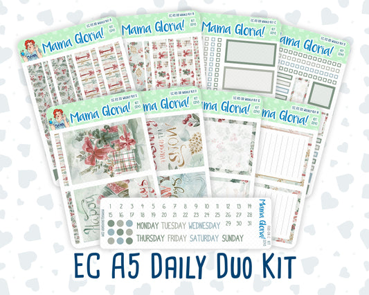 Kit 0245 - A5 - Daily Duo - Weekly Kit - December - Vintage Christmas