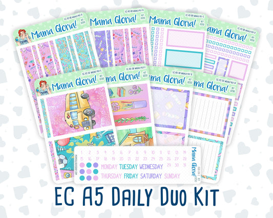 Kit 0230 - A5 - Daily Duo - Weekly Kit - August - School Daze