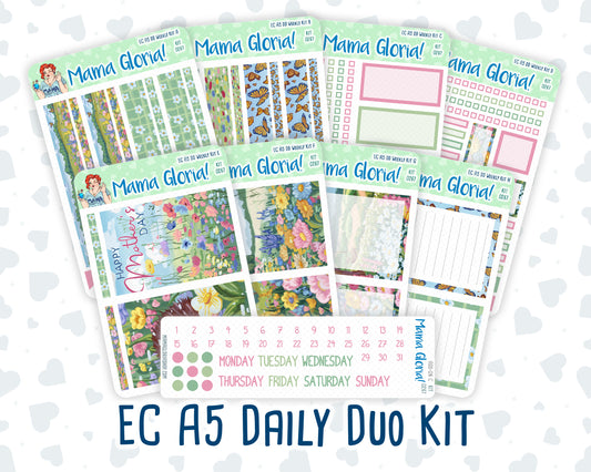 Kit 0267 - A5 - Daily Duo - Weekly Kit - May - Flowers For Mama