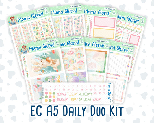Kit 0260 - A5 - Daily Duo - Weekly Kit - April - Pastel Egg Hunt