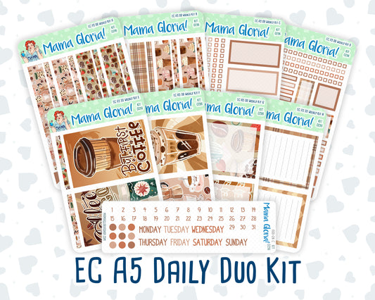 Kit 0296 - A5 - Daily Duo - Weekly Kit - September - Coffee Break