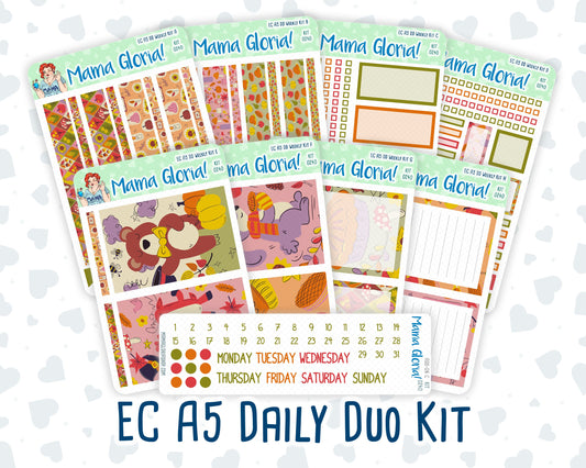 Kit 0240 - A5 - Daily Duo - Weekly Kit - November - Cozy Thanksgiving