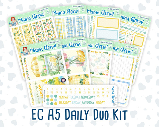 Kit 0227 - A5 - Daily Duo - Weekly Kit - July - Lemon Grove