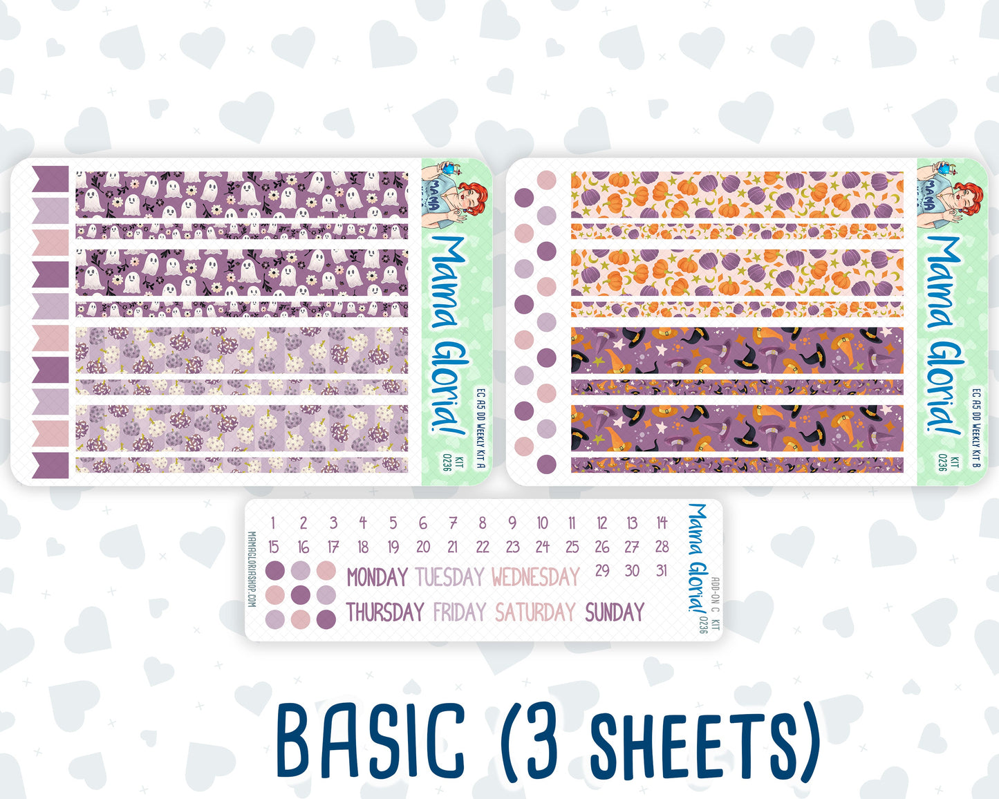 Kit 0236 - A5 - Daily Duo - Weekly Kit - October - Sweet & Spooky