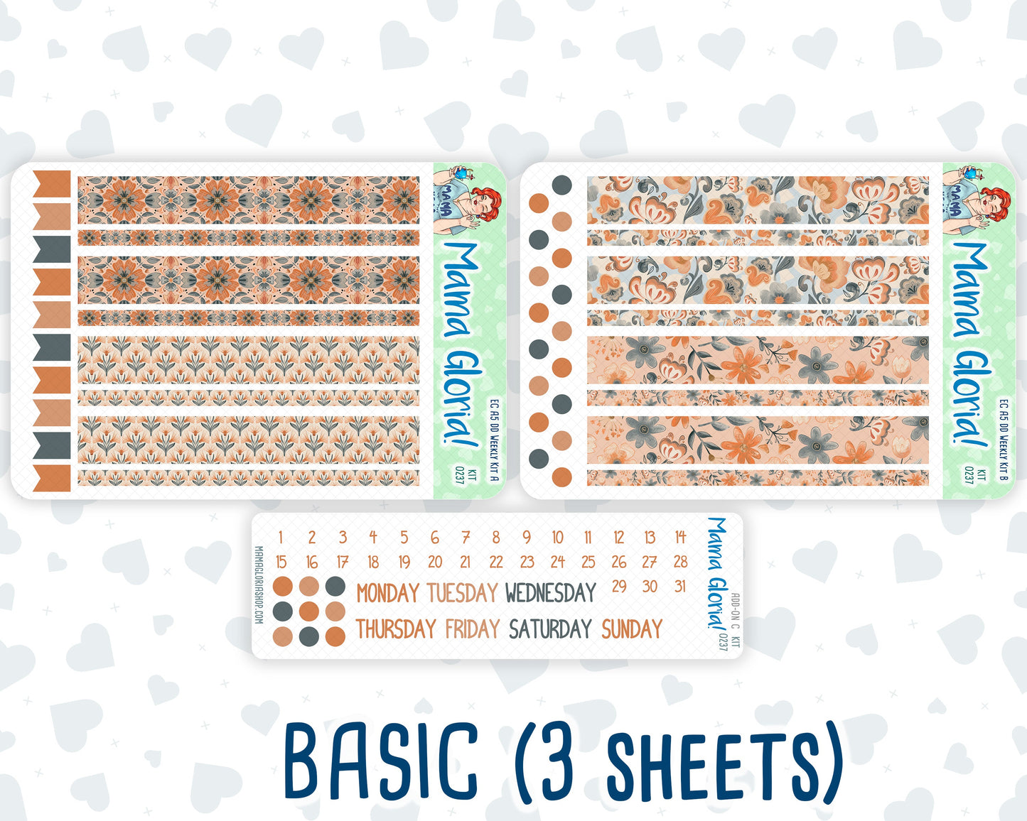 Kit 0237 - A5 - Daily Duo - Weekly Kit - October - Forest Folk