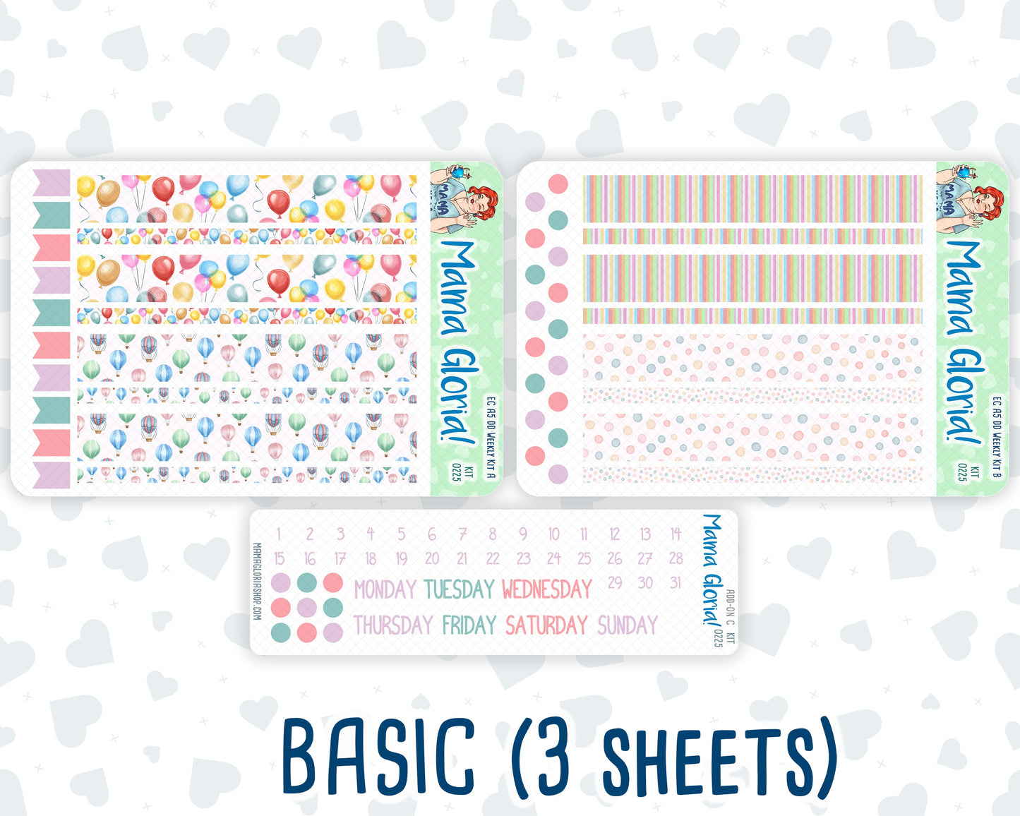 Kit 0225 - A5 - Daily Duo - Weekly Kit - July - Carnival Joy