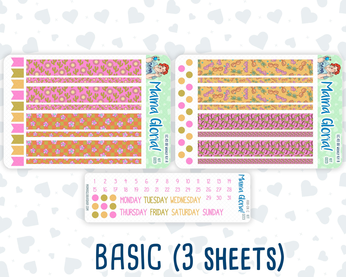 Kit 0223 - A5 - Daily Duo - Weekly Kit - June - Route 66