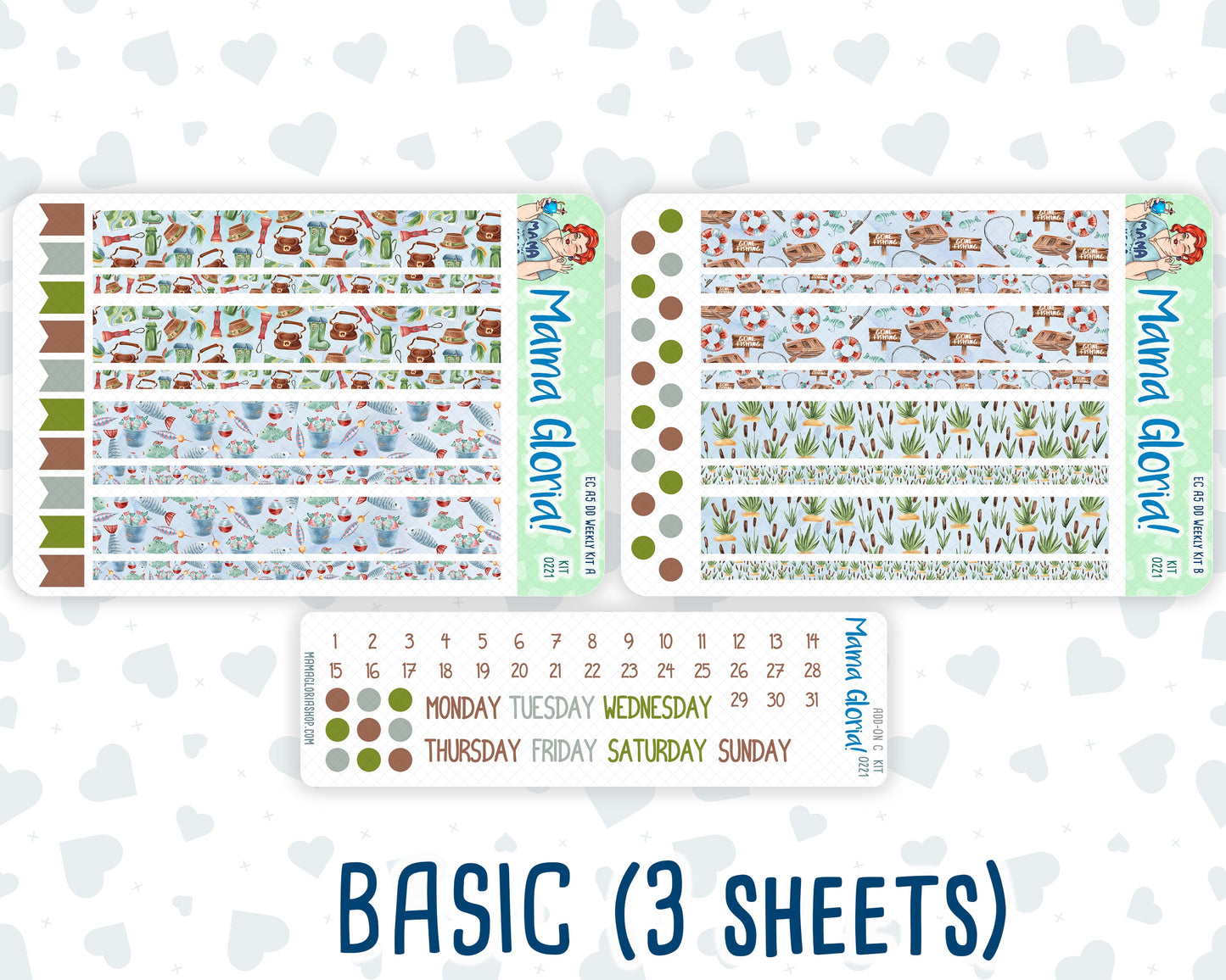 Kit 0221 - A5 - Daily Duo - Weekly Kit - June - Gone Fishing