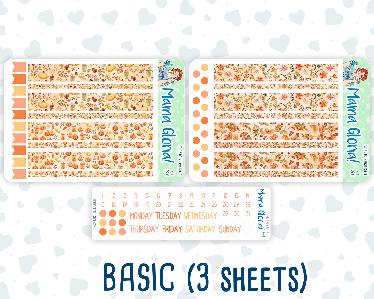 Kit 0241 - A5 - Daily Duo - Weekly Kit - November - Pumpkin Latte