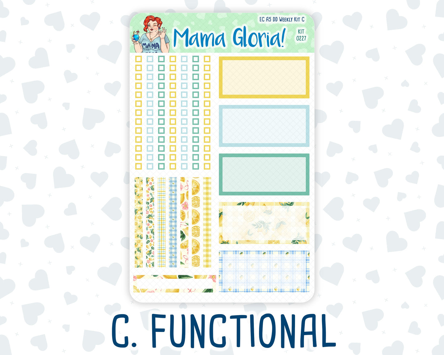Kit 0227 - A5 - Daily Duo - Weekly Kit - July - Lemon Grove