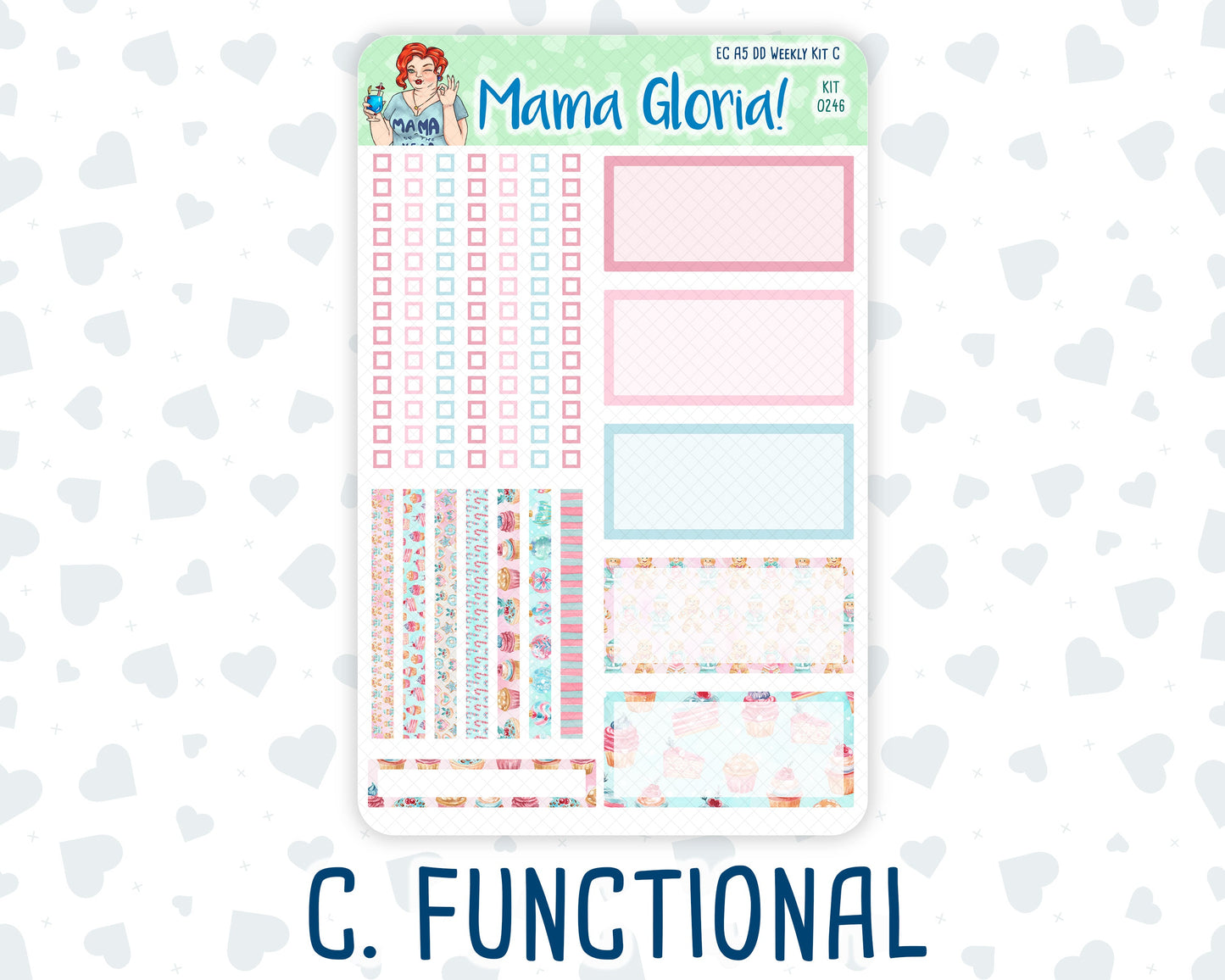 Kit 0246 - A5 - Daily Duo - Weekly Kit - December - Gingerbread Sweets