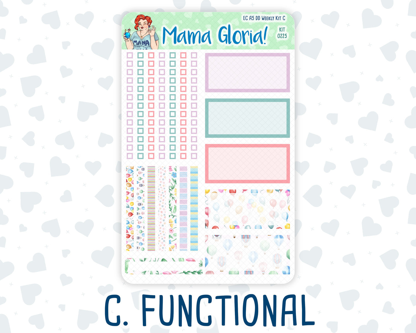 Kit 0225 - A5 - Daily Duo - Weekly Kit - July - Carnival Joy
