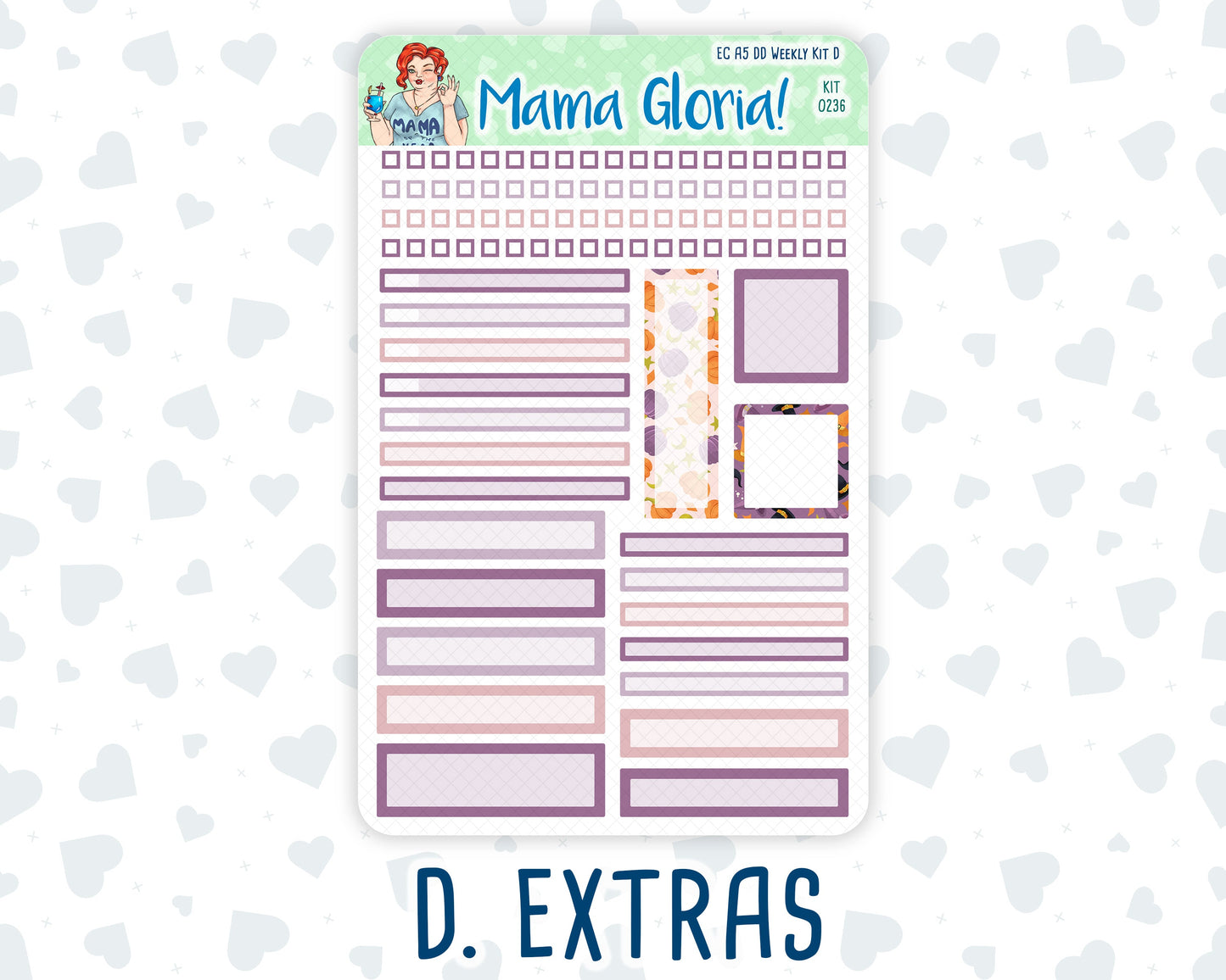 Kit 0236 - A5 - Daily Duo - Weekly Kit - October - Sweet & Spooky