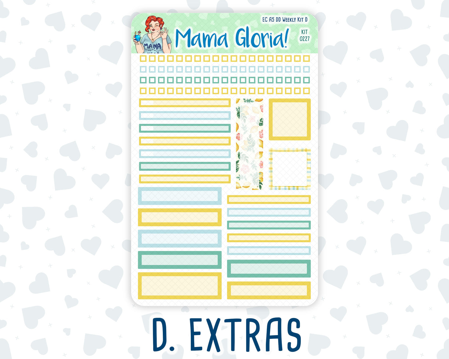 Kit 0227 - A5 - Daily Duo - Weekly Kit - July - Lemon Grove