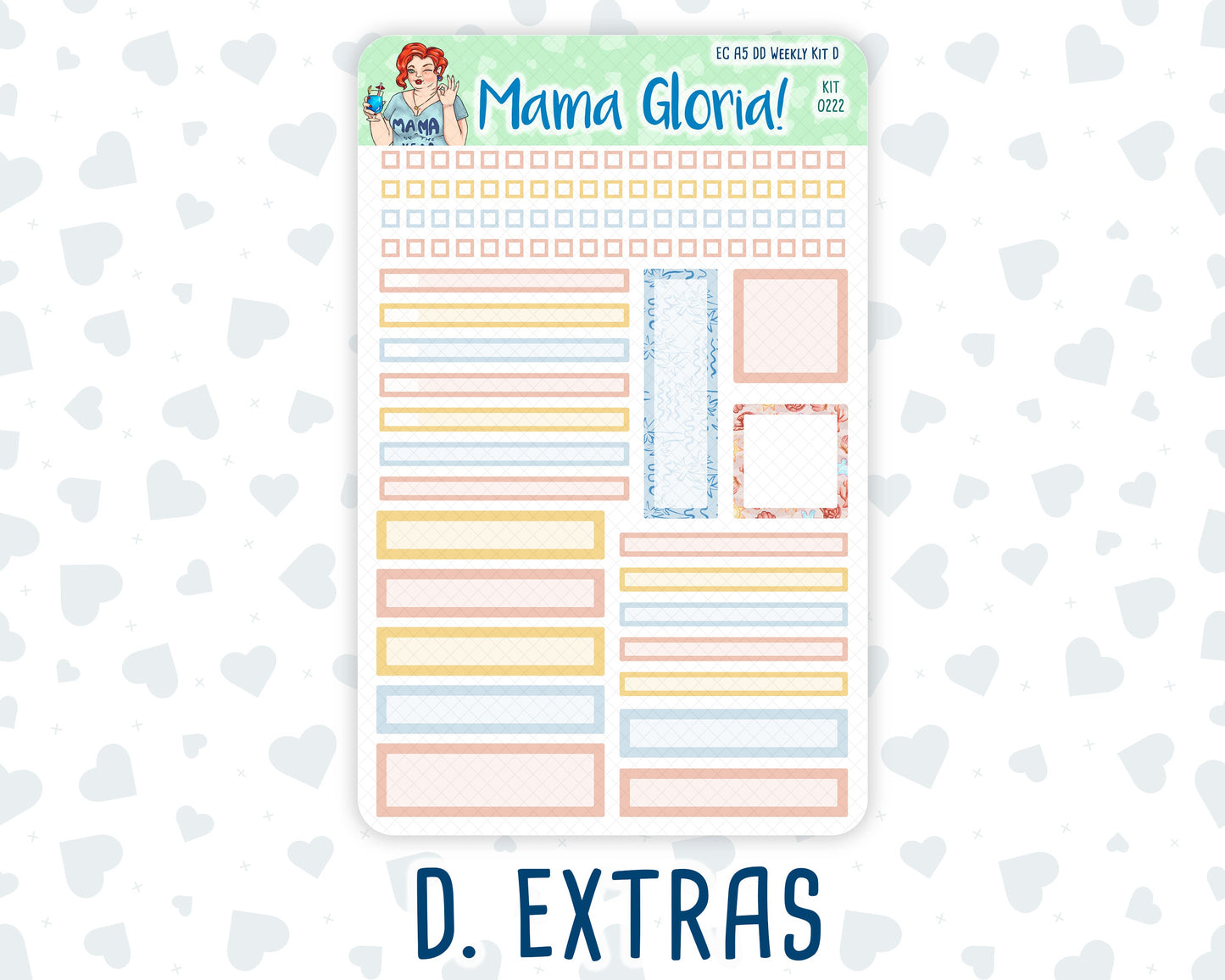 Kit 0222 - A5 - Daily Duo - Weekly Kit - June - Beach Day
