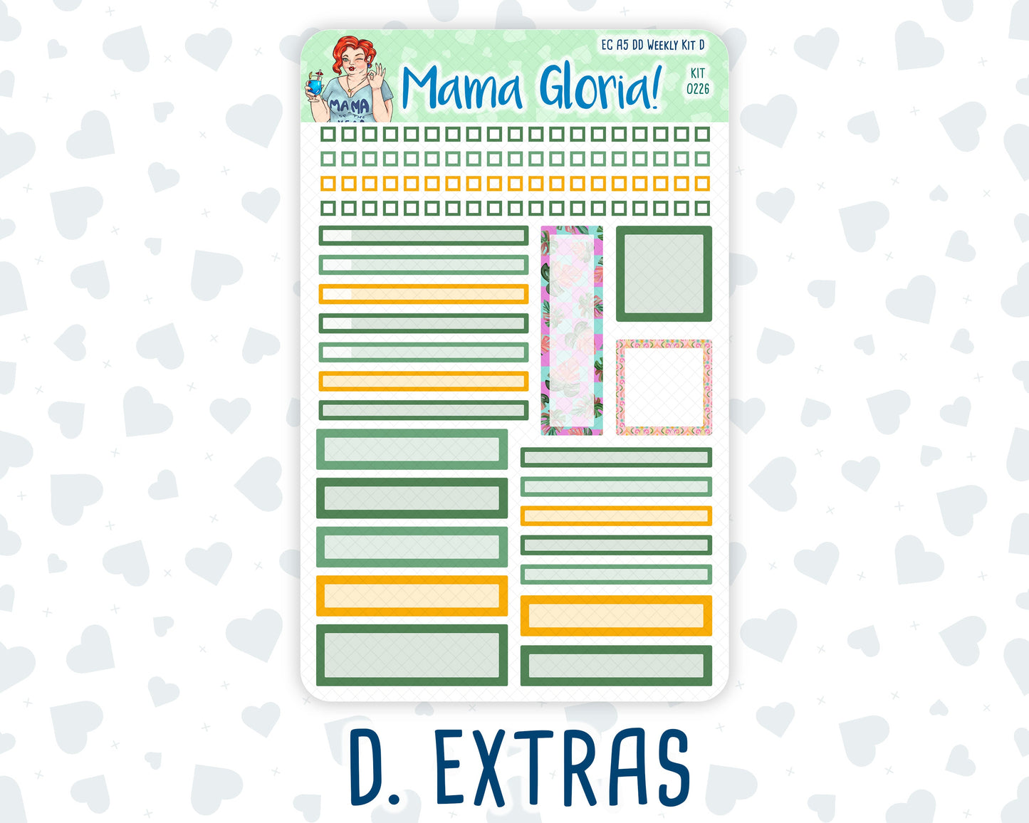Kit 0226 - A5 - Daily Duo - Weekly Kit - July - Tropical Whimsy