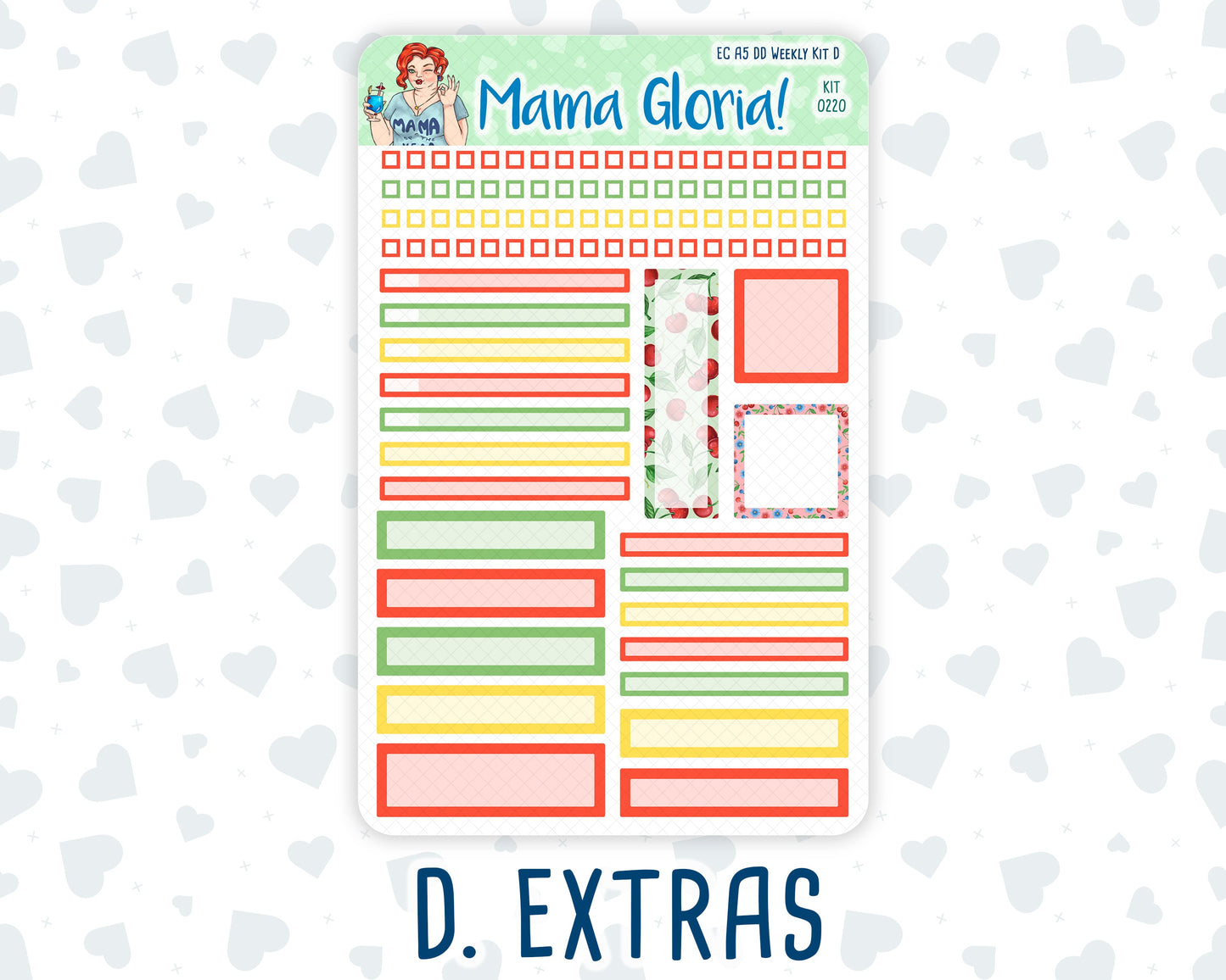 Kit 0220 - A5 - Daily Duo - Weekly Kit - June - June Berries