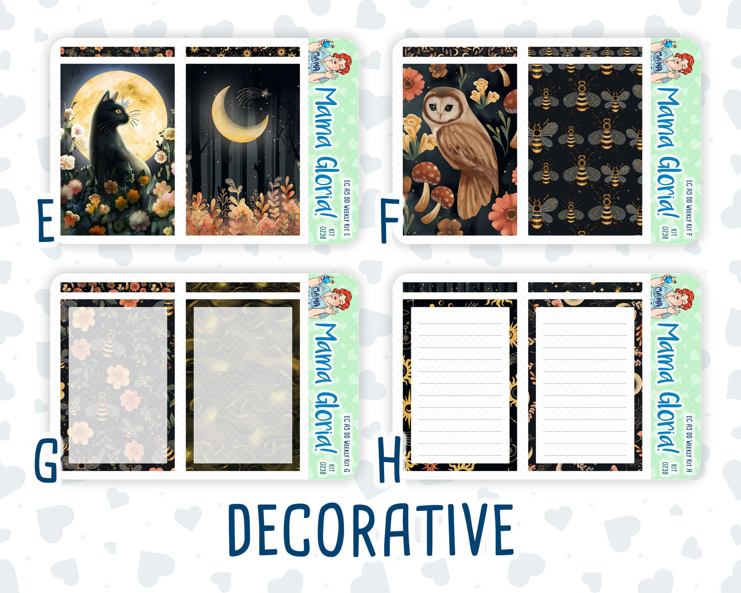 Kit 0238 - A5 - Daily Duo - Weekly Kit - October - Starry Autumn Nights