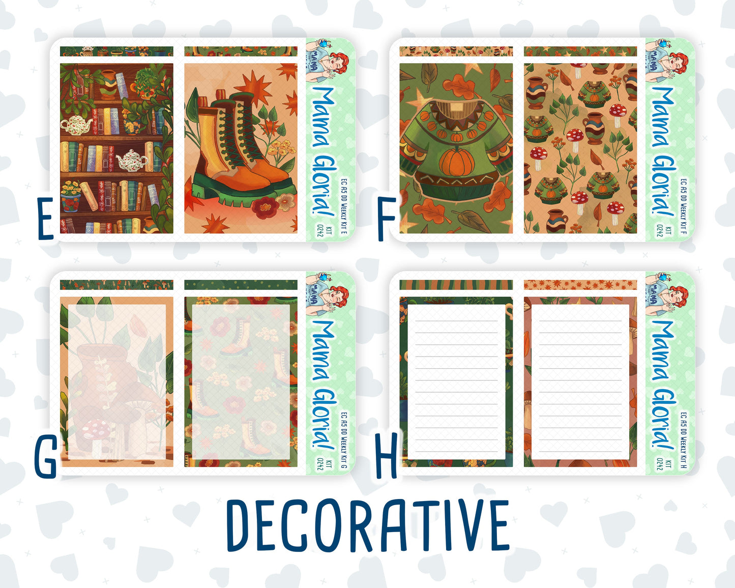 Kit 0242 - A5 - Daily Duo - Weekly Kit - November - Cottage Autumn