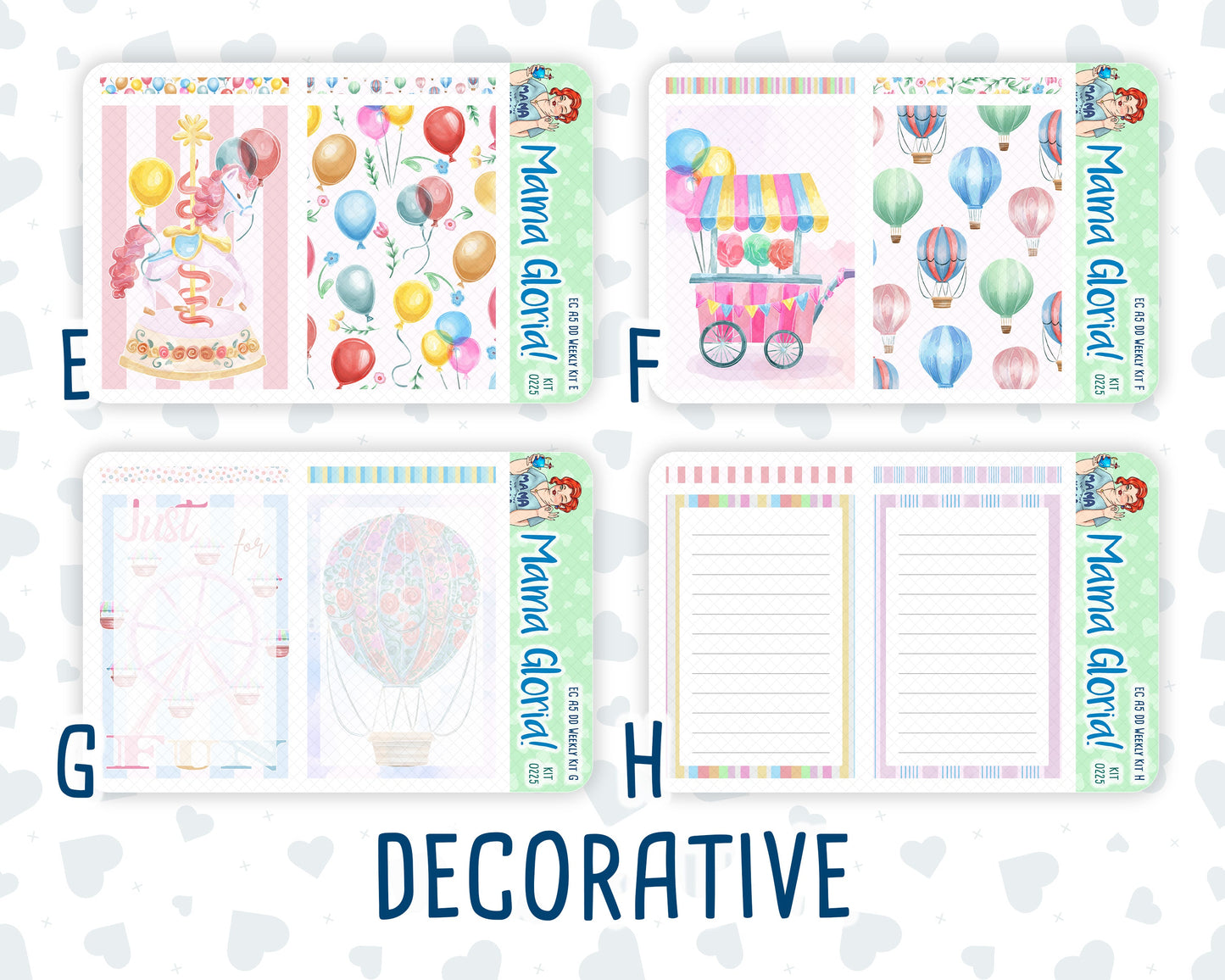 Kit 0225 - A5 - Daily Duo - Weekly Kit - July - Carnival Joy