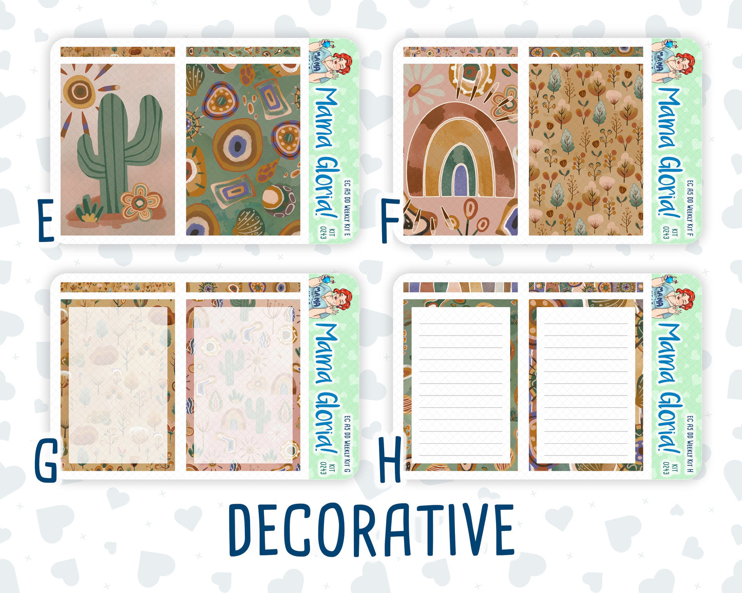 Kit 0243 - A5 - Daily Duo - Weekly Kit - November - Boho Autumn