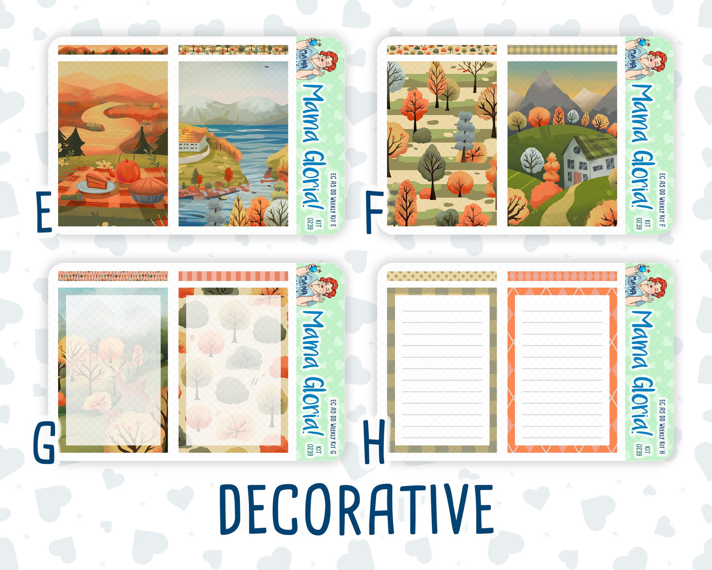 Kit 0239 - A5 - Daily Duo - Weekly Kit - October - October Stroll