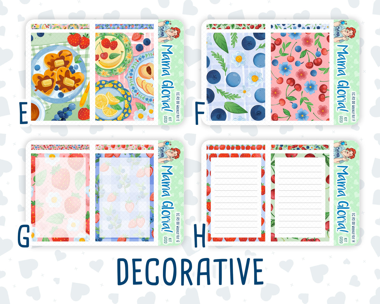 Kit 0220 - A5 - Daily Duo - Weekly Kit - June - June Berries