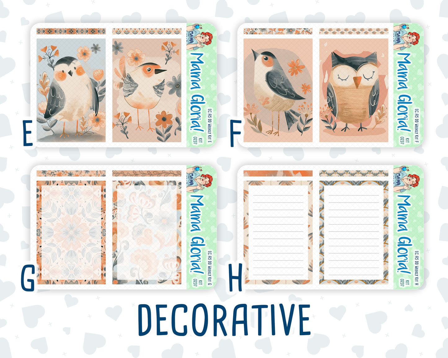 Kit 0237 - A5 - Daily Duo - Weekly Kit - October - Forest Folk