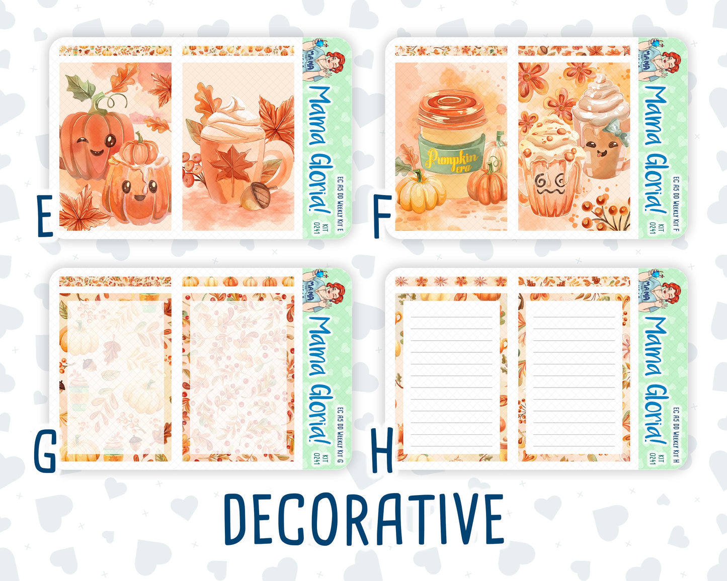 Kit 0241 - A5 - Daily Duo - Weekly Kit - November - Pumpkin Latte